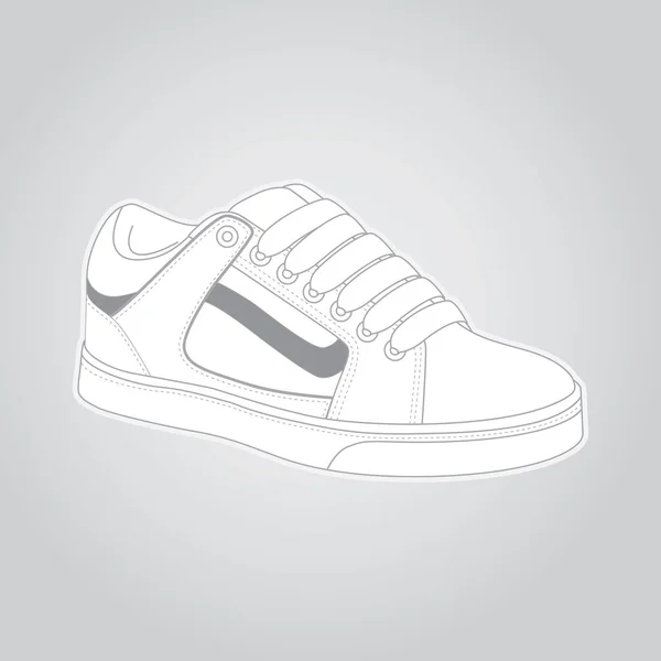Sneakers Illustration Vectorielle Sur Fond Blanc — Image vectorielle