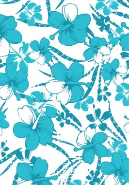 Mavi çiçek ile Seamless Modeli