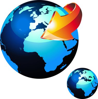 küresel iletişim konsepti vektörü