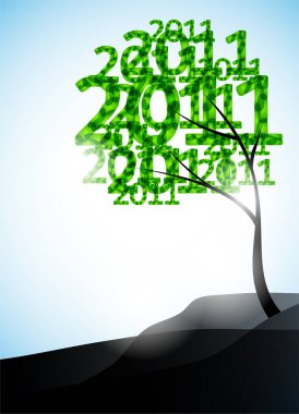 yeşil ağaç 2011 illüstrasyon 