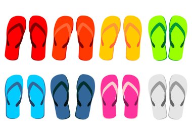 set of colored flops isolated. vector. clipart