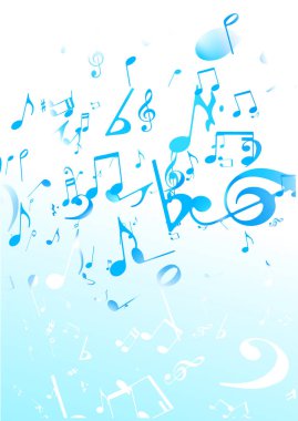 müzik notaları vektör arkaplanı 