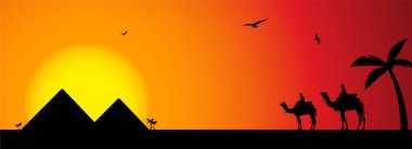 Develerin ve piramitlerin çizimi 