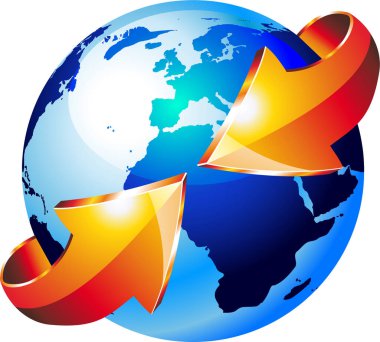 küresel iş kavramı vektör çizim