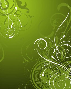 Tasarımınız için çiçek ögeleri içeren soyut arkaplan