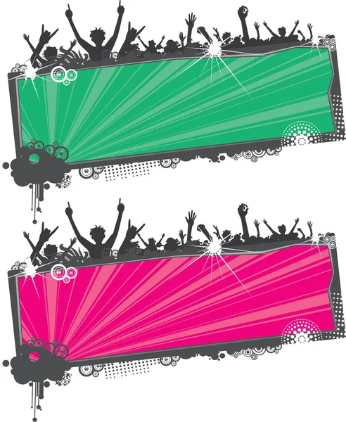 Vector Illustratie Van Muziek Party Banner — Stockvector