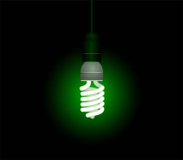 Icône Ampoule Lumineuse Ampoule Néon Avec Lumière Brillante Illustration Vectorielle — Image vectorielle