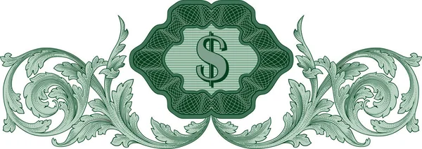 在白色背景上孤立的老式美元符号 — 图库矢量图片