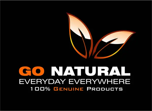 Logotipo Vectorial Para Productos Naturales — Archivo Imágenes Vectoriales