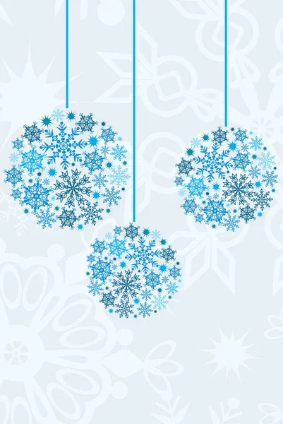 Голубой Рождественский Фон Снежинками Векторная Иллюстрация — стоковый вектор