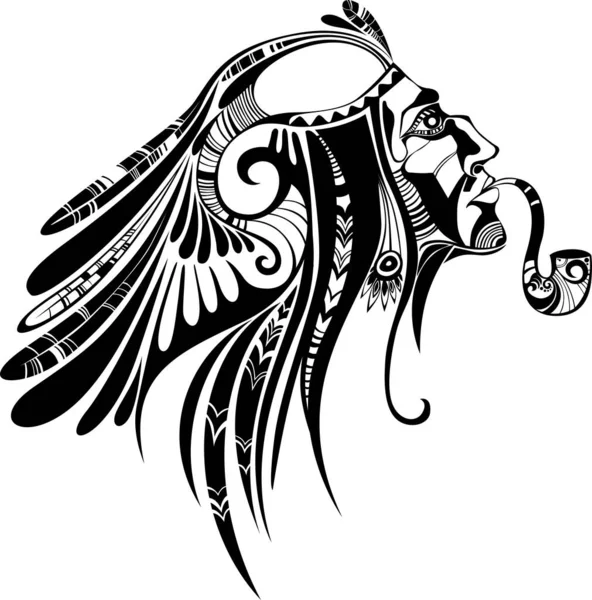 Illustration Vectorielle Homme Tribal — Image vectorielle