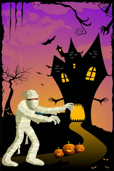 Halloween Theme Scary Background — Stock Vector