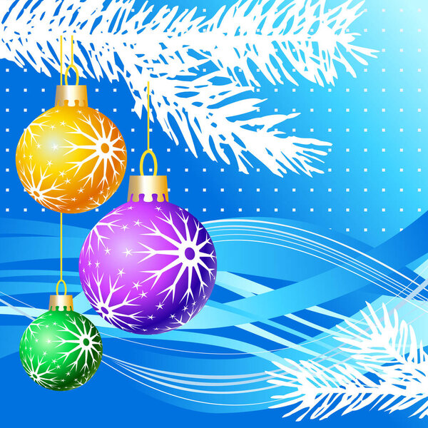Merry Christmas greeting card, vector illustration