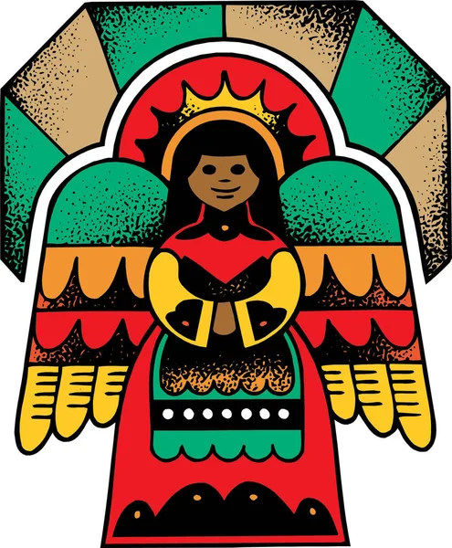 Векторная Иллюстрация Женщины Мексиканском Платье — стоковый вектор