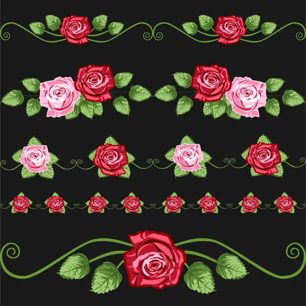 Иконки Векторных Роз — стоковый вектор