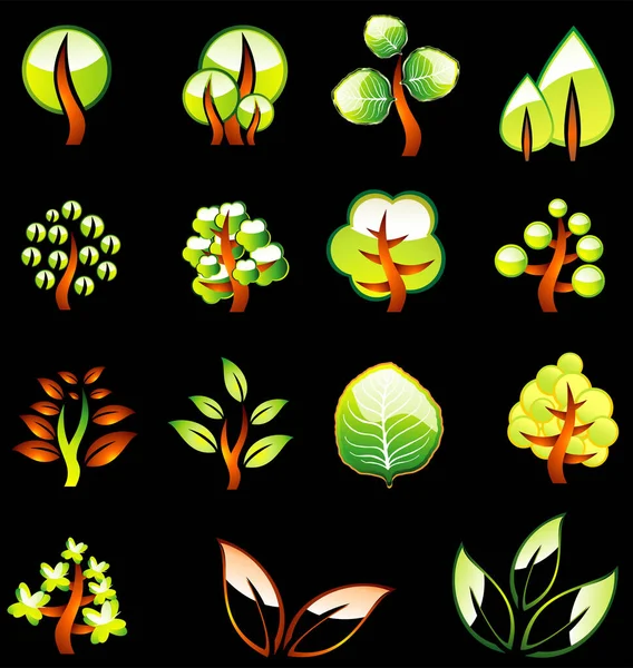 Ensemble Différentes Plantes — Image vectorielle