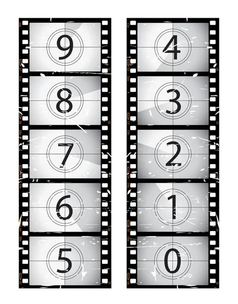 Film Strips Set Isolated White Background — Stock Vector