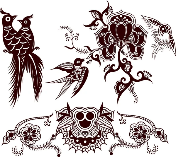 Σύνολο Στοιχείων Σχεδίασης Τατουάζ — Διανυσματικό Αρχείο