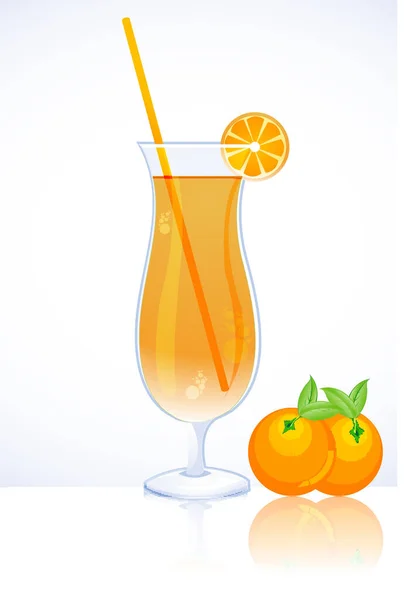 Orange Juice Modern Vector Illustration — Stock Vector