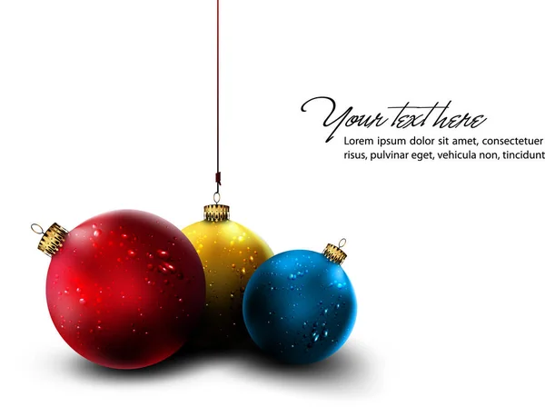 Bolas Navidad Aisladas Ilustración Vectorial Moderna — Vector de stock