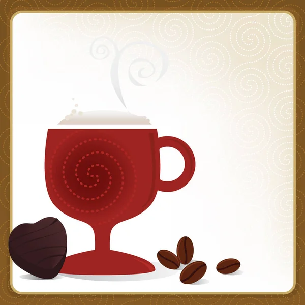 Φλιτζάνι Καφέ Σοκολάτα Σύγχρονη Διανυσματική Απεικόνιση — Διανυσματικό Αρχείο