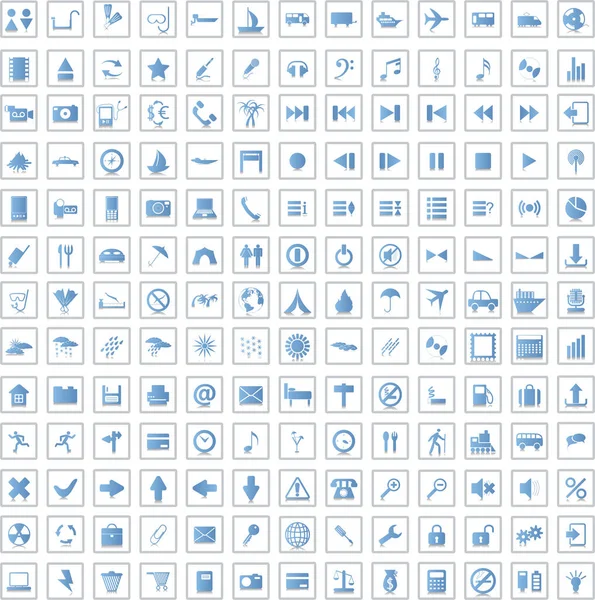 Web Icons Set Illustrazione Vettoriale Stile Universale — Vettoriale Stock