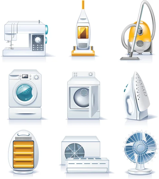Conjunto Iconos Electrodomésticos — Vector de stock