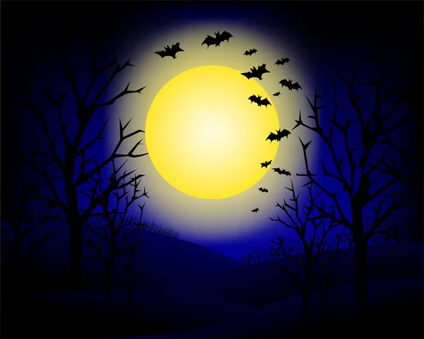 Halloween Hintergrund Vektor Illustration Von Fledermäusen — Stockvektor