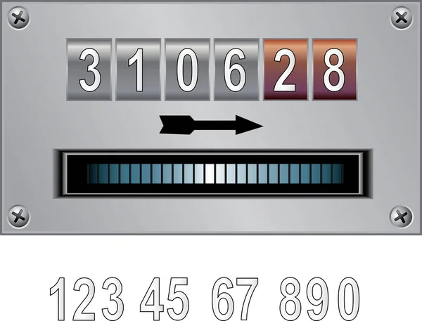 数字记分板与数字 现代矢量插图 — 图库矢量图片