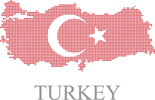 トルコとの地図 ベクトルイラスト — ストックベクタ