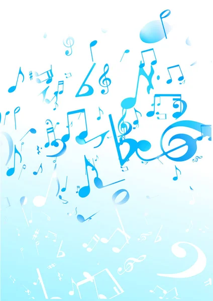 Musical Notes Vector Background — Stock Vector
