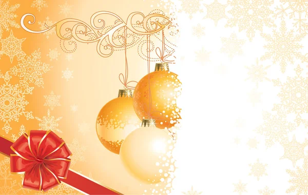 Christmas Greeting Card Balls — Stock Vector