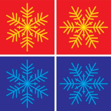 Pop Art Snowflake simgesi renk arkaplanında izole edildi. Vektör.