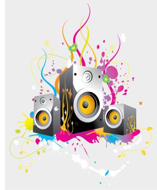 renkli müzik arkaplanı, modern vektör illüstrasyonu