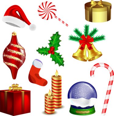 Noel ve yeni yıl elemanları