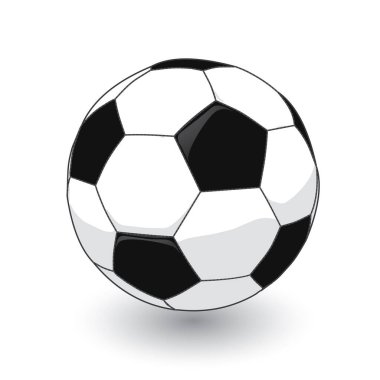 Futbol topu izole vektör simgesi