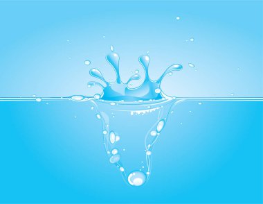 Splash su vektör çizim.