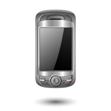 modern cep telefonu beyaz arkaplanda izole edildi