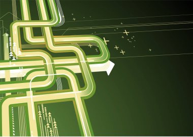 Teknoloji ve iletişim kavramının vektör arkaplanı