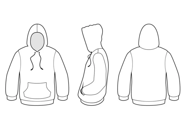 Σχέδιο Φορέα Hoodie Μόδας — Διανυσματικό Αρχείο