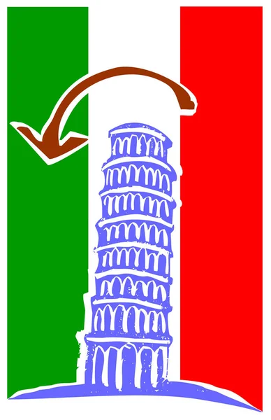 イタリアの文化とイタリア — ストックベクタ