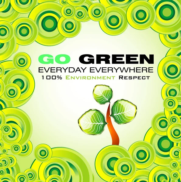 Vektorově Zelené Pozadí Čerstvými Zelenými Listy — Stockový vektor