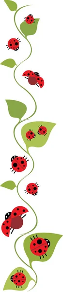 Vector Illustration Red Poppy Flowers — Vettoriale Stock