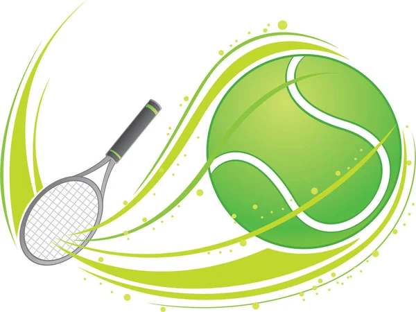 Tennisball Und Schläger — Stockvektor