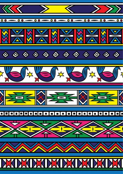 Αδιάλειπτη Μοτίβο Αφρικανικά Φυλετικά Γεωμετρικά Στοιχεία — Διανυσματικό Αρχείο