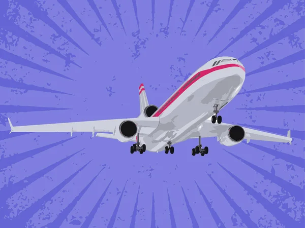 Illustration Vectorielle Logo Atterrissage Avion — Image vectorielle