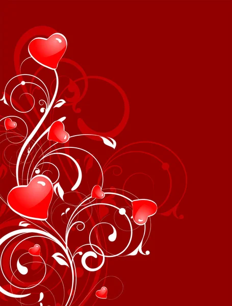 День Святого Валентина Красный Фон Сердца — стоковый вектор