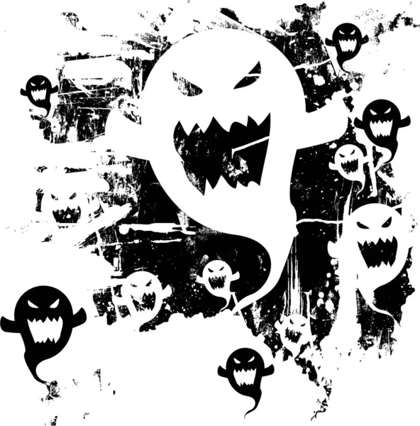 Halloween Tło Przerażające Potwory — Wektor stockowy