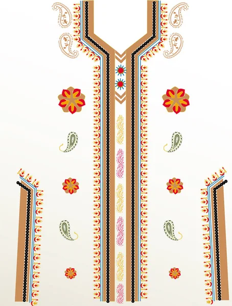 Традиційний Дизайн Сукні Сучасна Векторна Ілюстрація — стоковий вектор