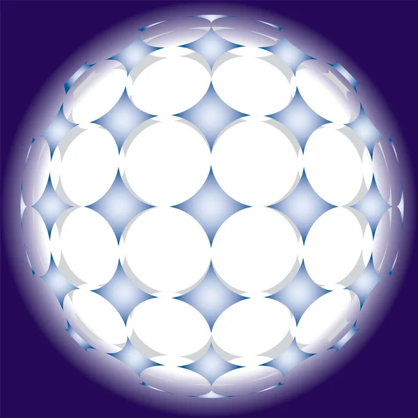 円形球と星とのベクトル背景 — ストックベクタ